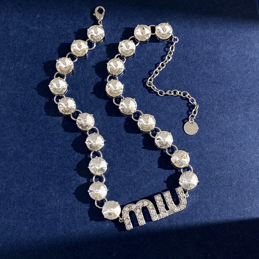 MMN003 High quality MM Full Big Diamond Choker Necklace Bracelet - ccjewelryacc