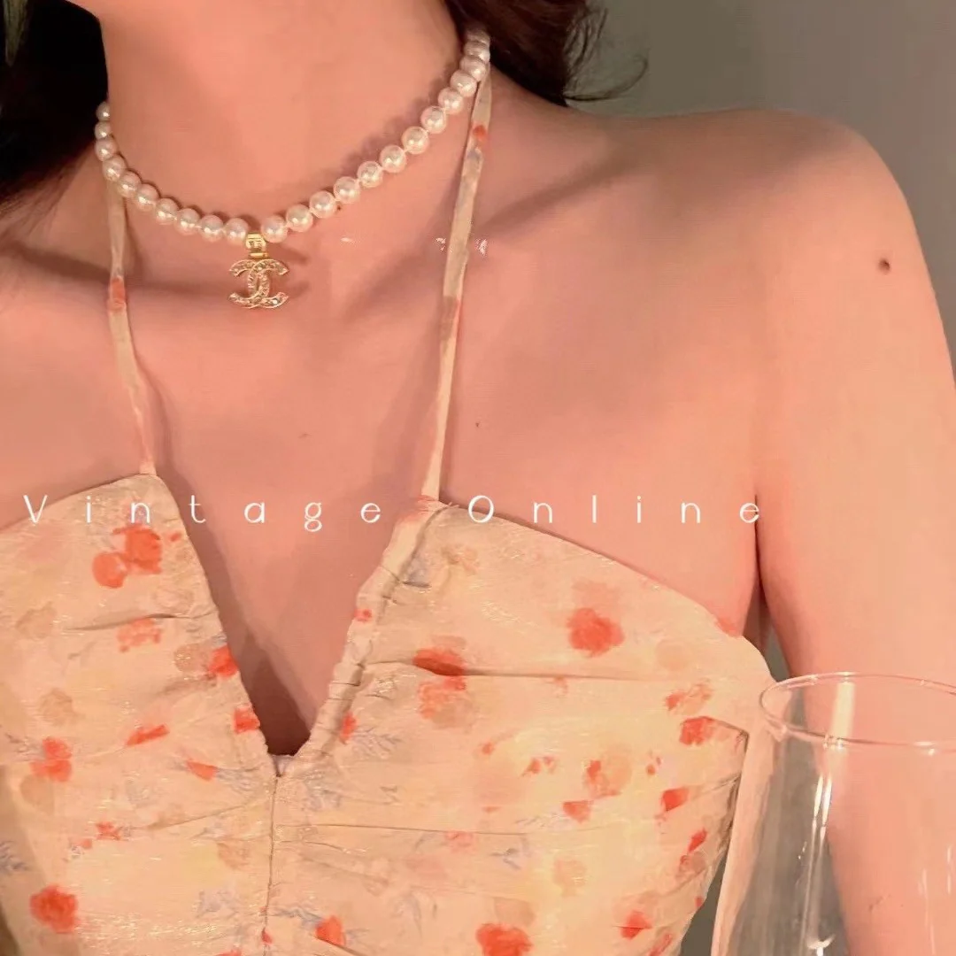 CCN026 Chanel Pearl choker necklace - ccjewelryacc