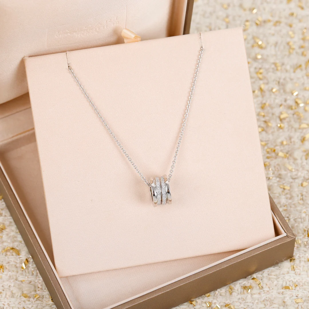 BGNS006 S925 Sterling Silver and diamond B.zero1 necklace - ccjewelryacc