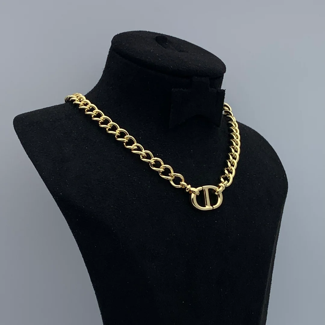 CDN303 High quality Luxury Designer CD Choker Charm Necklace For Women - ccjewelryacc