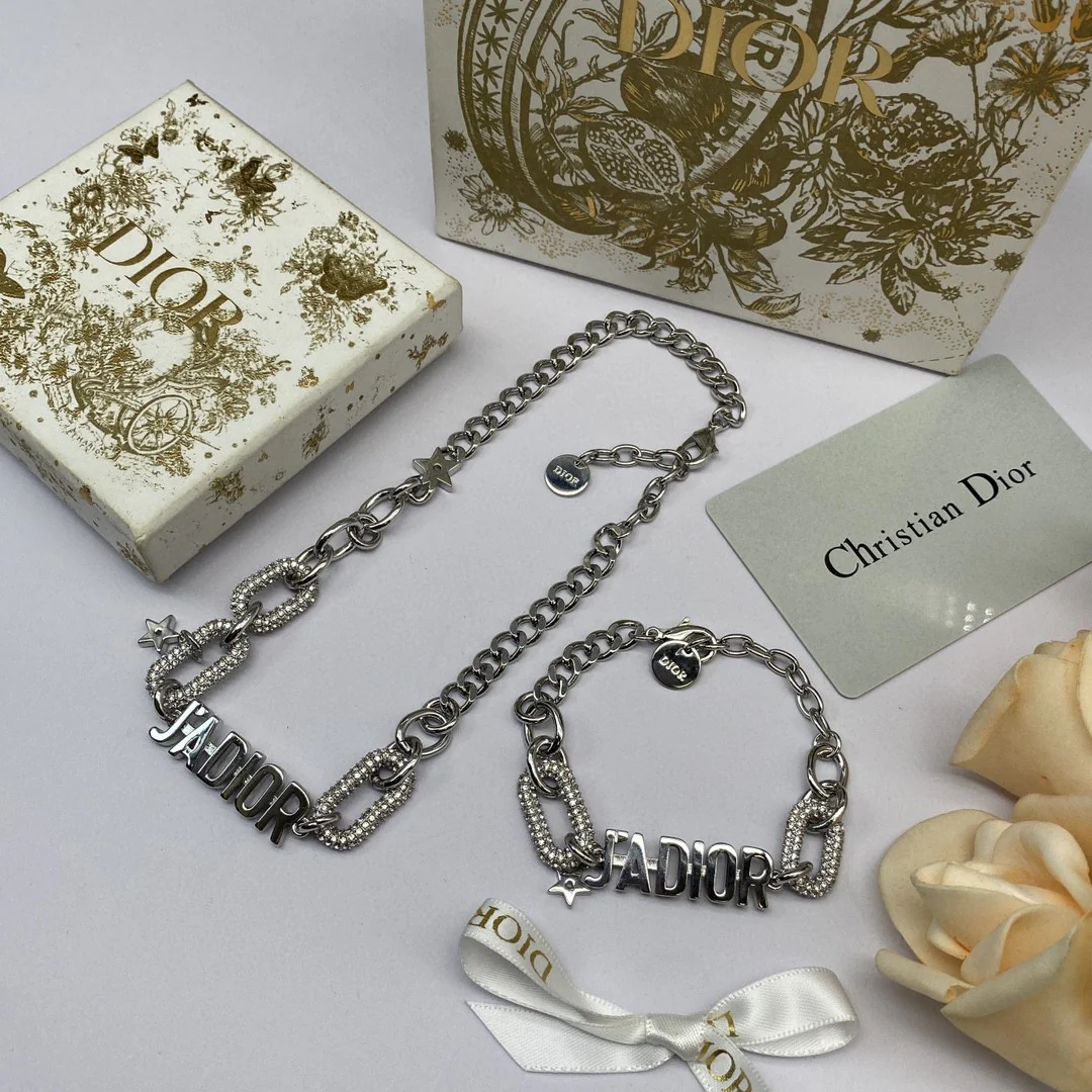 CDT032 Top Quality Luxury Designer Jewelry set CD Necklace CD Bracelet For Women - ccjewelryacc