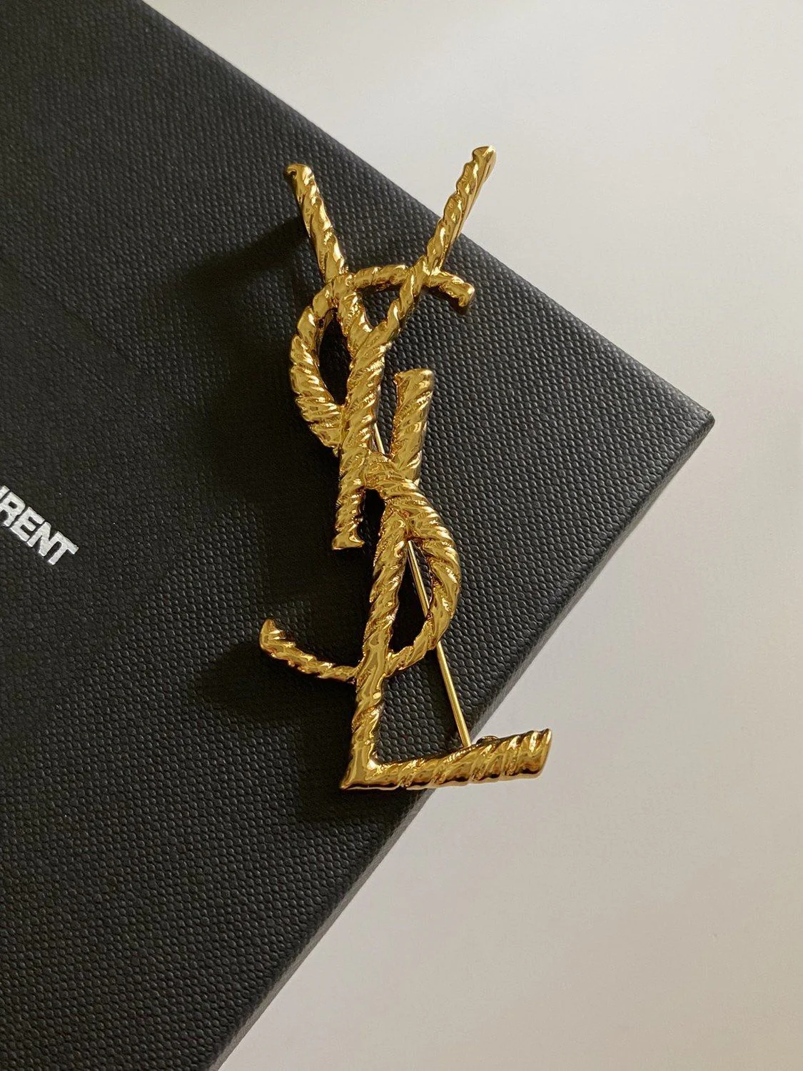 BYB040 Twist rope Metal Y booch pin - ccjewelryacc