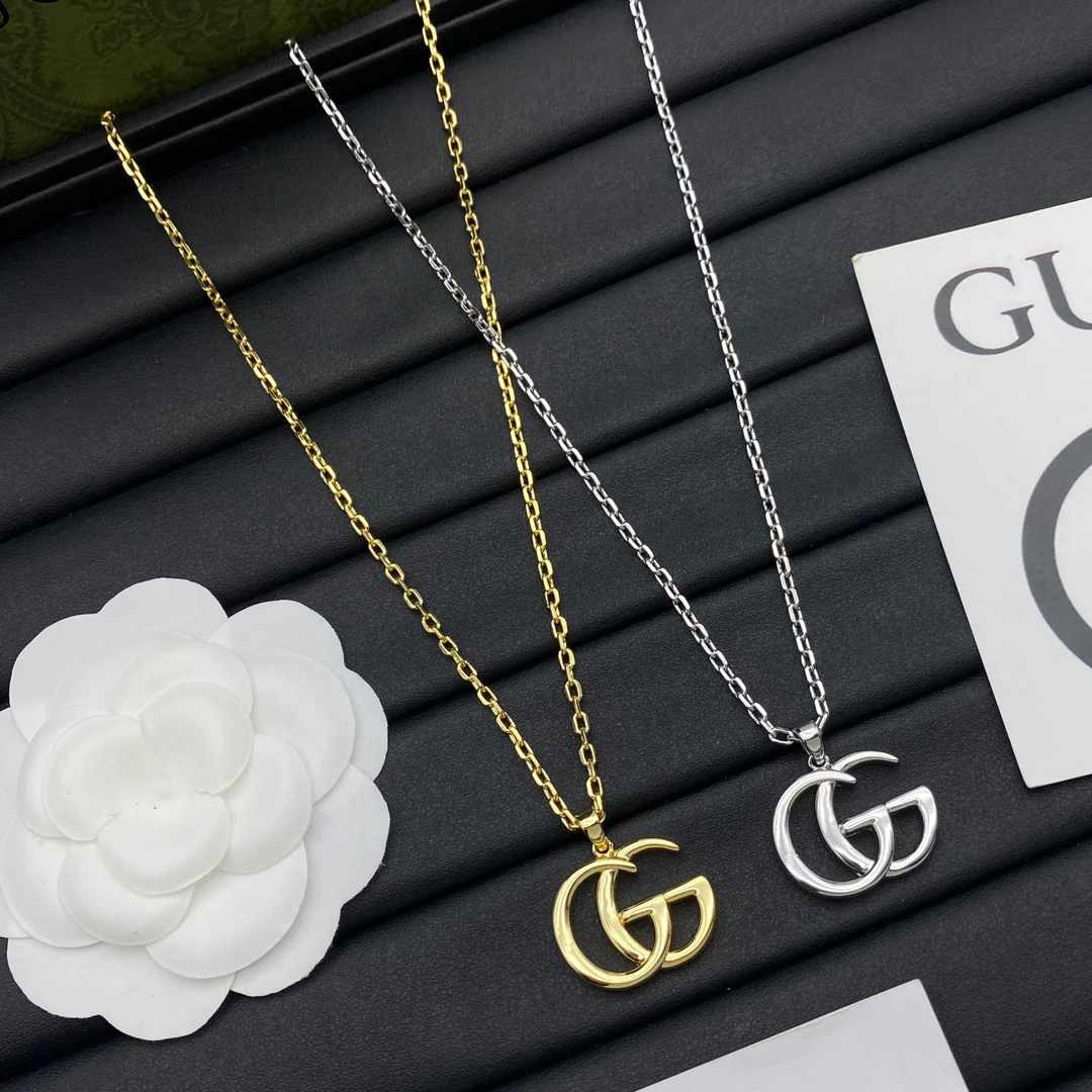 GGN008 GG Logo pendant necklace - ccjewelryacc