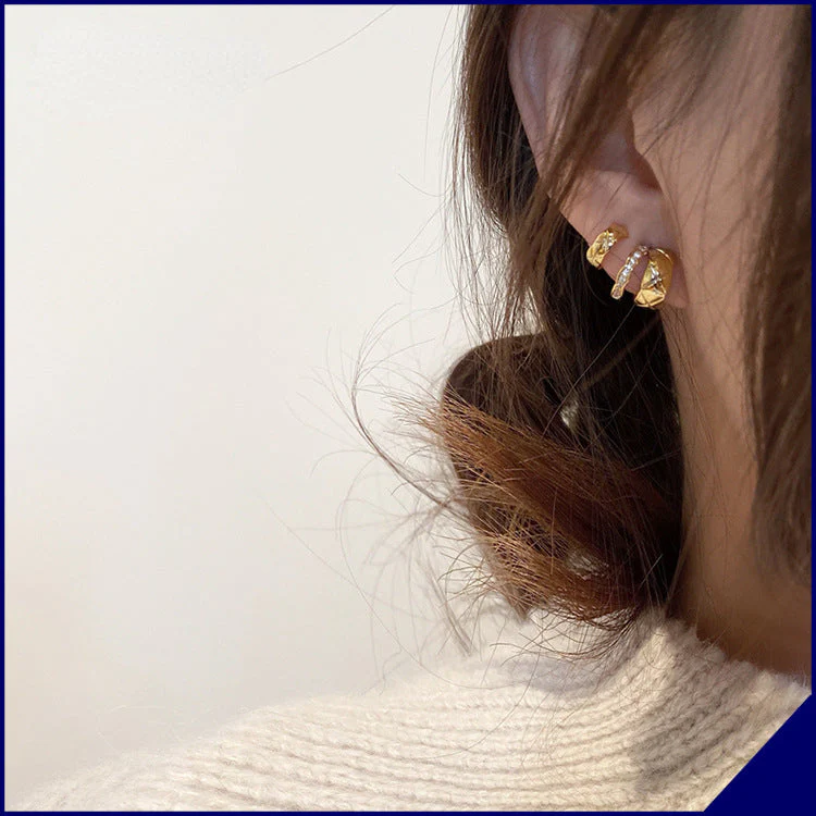 CCE8001 COCO Crush earring CC Earring Fashion creative Asymmetrical A/B stud earrings /ear clip - ccjewelryacc