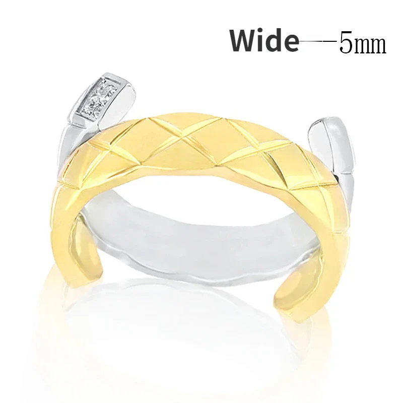 CCR8004 COCO Crush Ring High Quality Cc Ring Titanium Steel 14k Gold Plating - ccjewelryacc