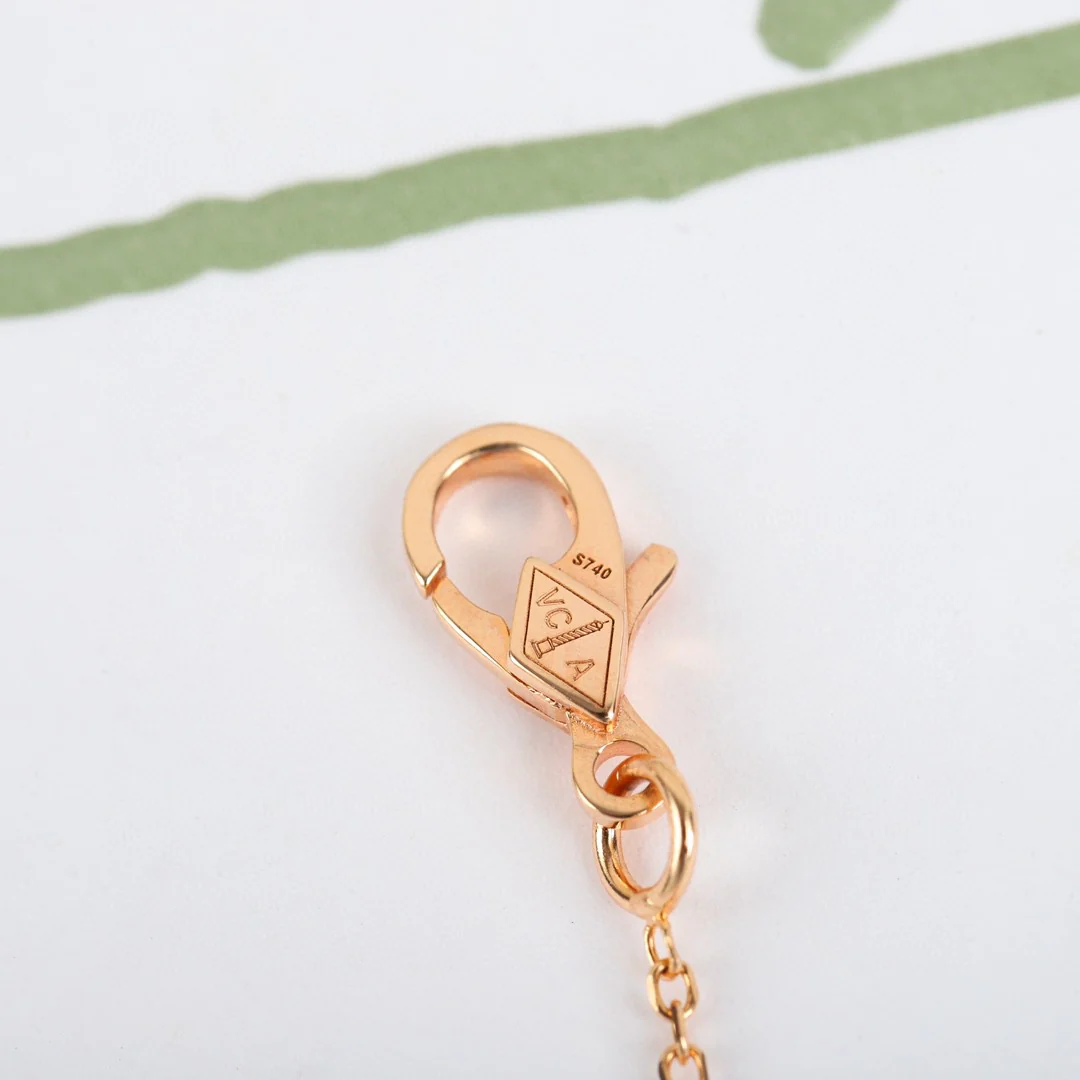 VCNS042 18k white gold/rose gold Perlee Pendant Necklace - ccjewelryacc