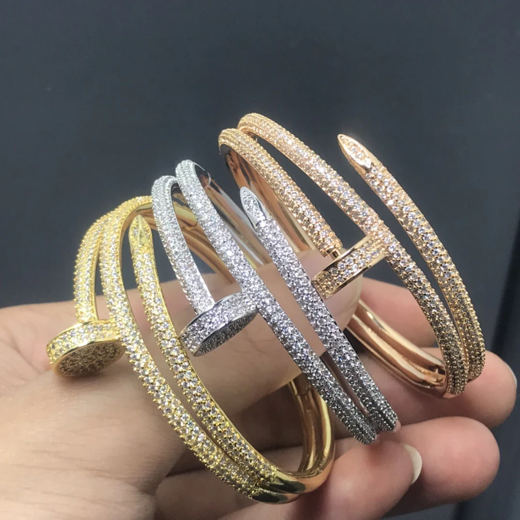 KB8001 High Version High Quality Nail Bangle Bracelet for Women men - ccjewelryacc