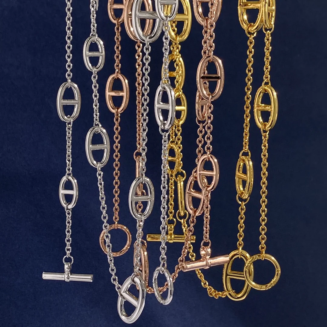 HMN005 80cm Chaine d'ancre Enchainee necklace - ccjewelryacc