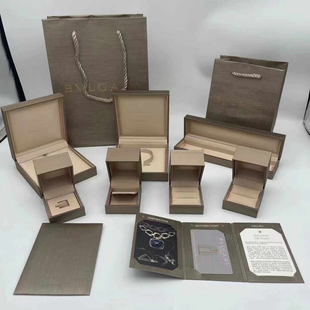 BGZ002 BVLGARI Top Quality Gold series Jewelry Package Box for Necklace, Ring Gift Package Box Shopping Bag - ccjewelryacc