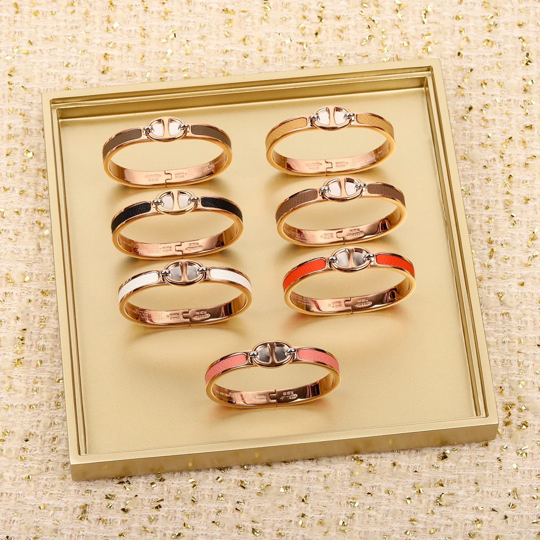 HMS014 Pig Nose Cowhide surface Bangle Bracelet - ccjewelryacc