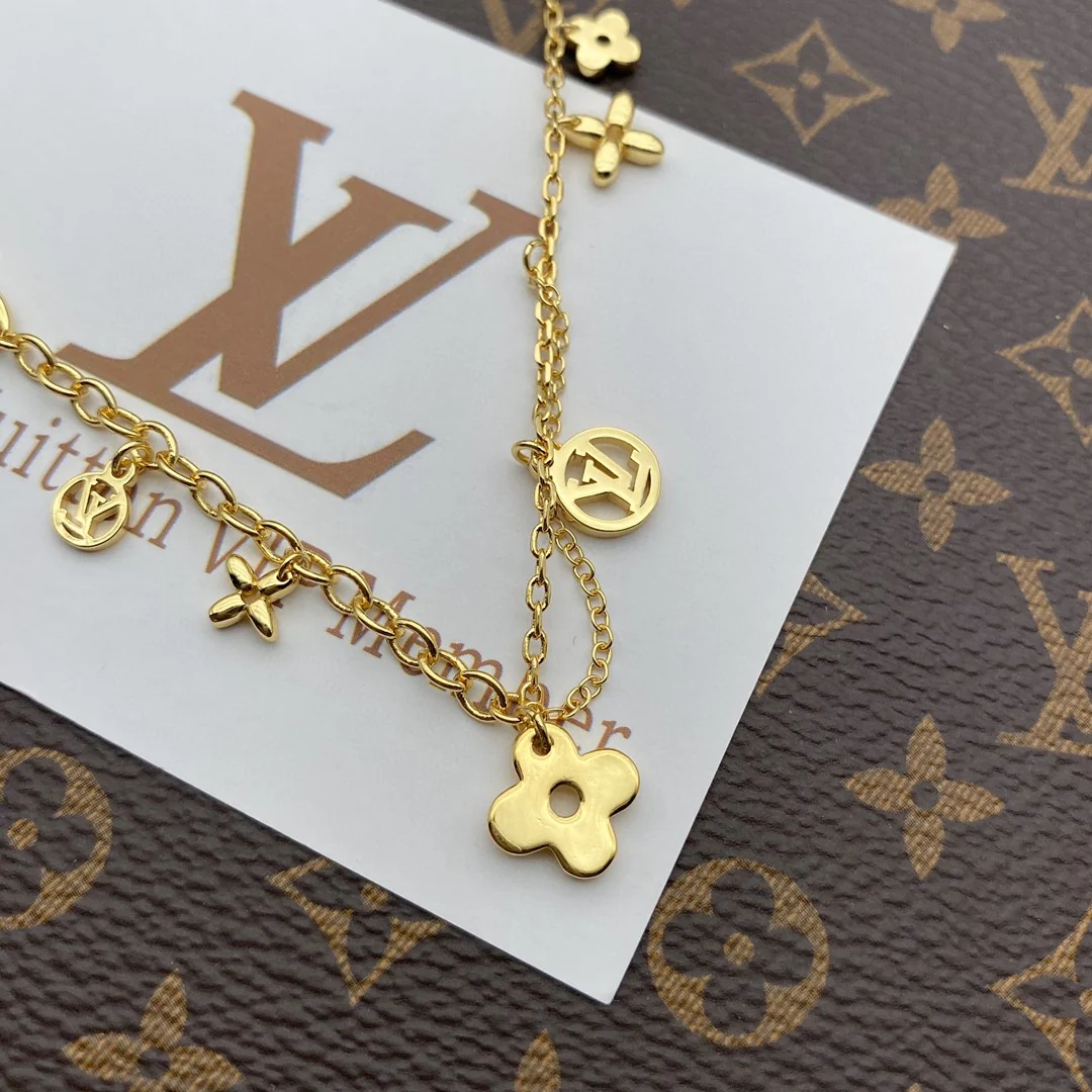 High Quality Luxury Designer Jewelry Set Women charm Necklace Bracelet LVT002 - ccjewelryacc
