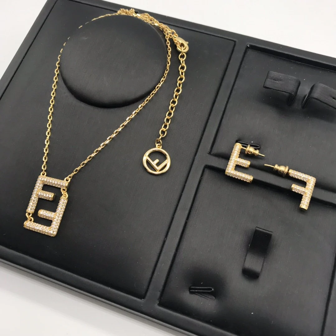 FDN019 High quality FD Necklace earring set - ccjewelryacc