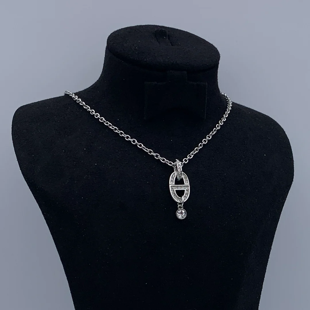 CDN289 High quality Luxury Designer CD Pendant Necklace For Women - ccfashionjewelry