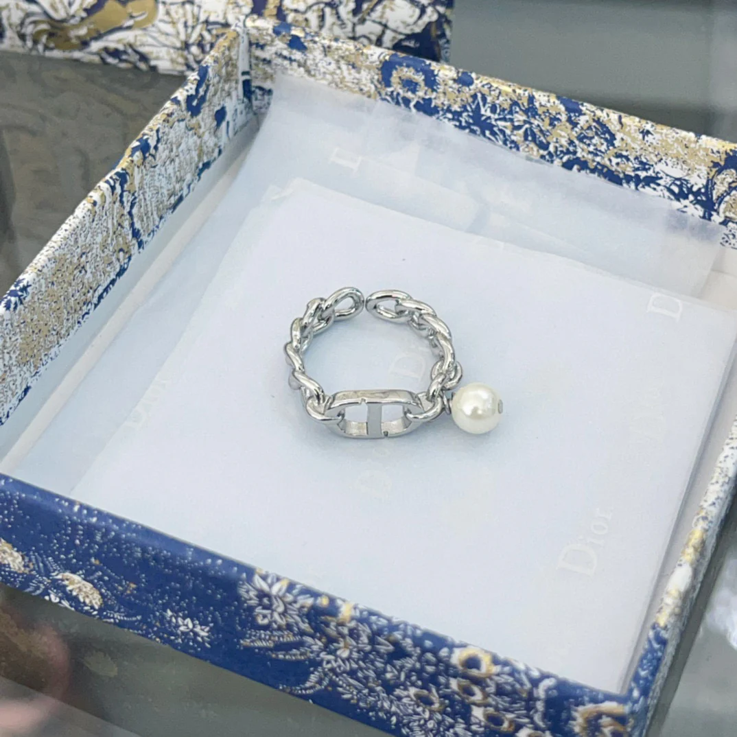 CDR007 Dior CD Chain Ring - ccjewelryacc