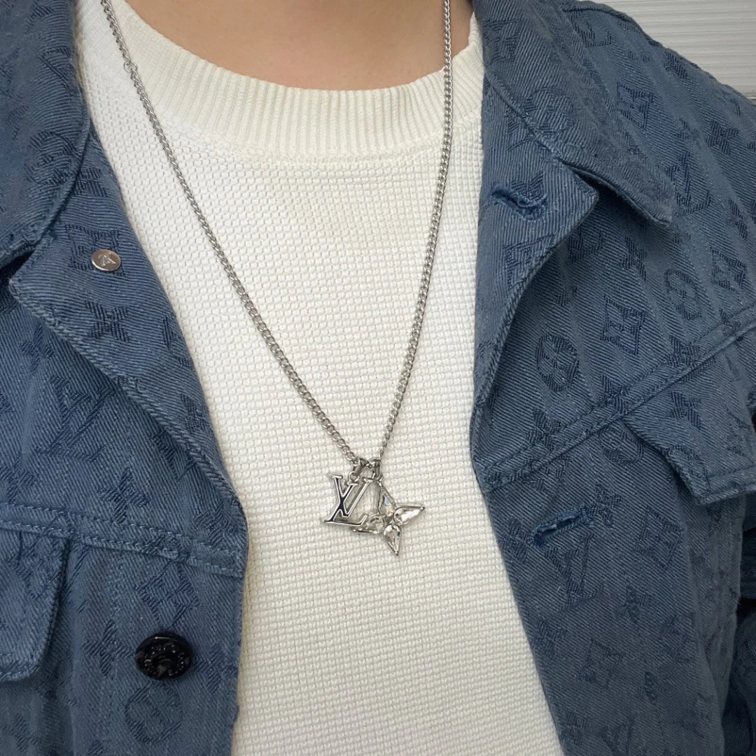 LVN056 LOUIS Flower Cut Necklace - ccjewelryacc