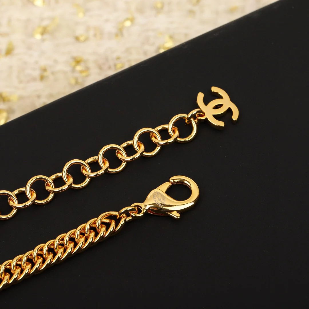 CCW041 2024 new 24P Metal and enamel cc logo Waist chain belt - ccjewelryacc