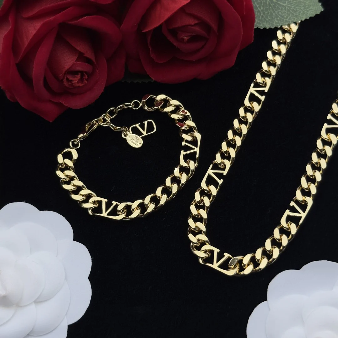 VTN006 V Necklace Bracelet Jewelry set - ccjewelryacc