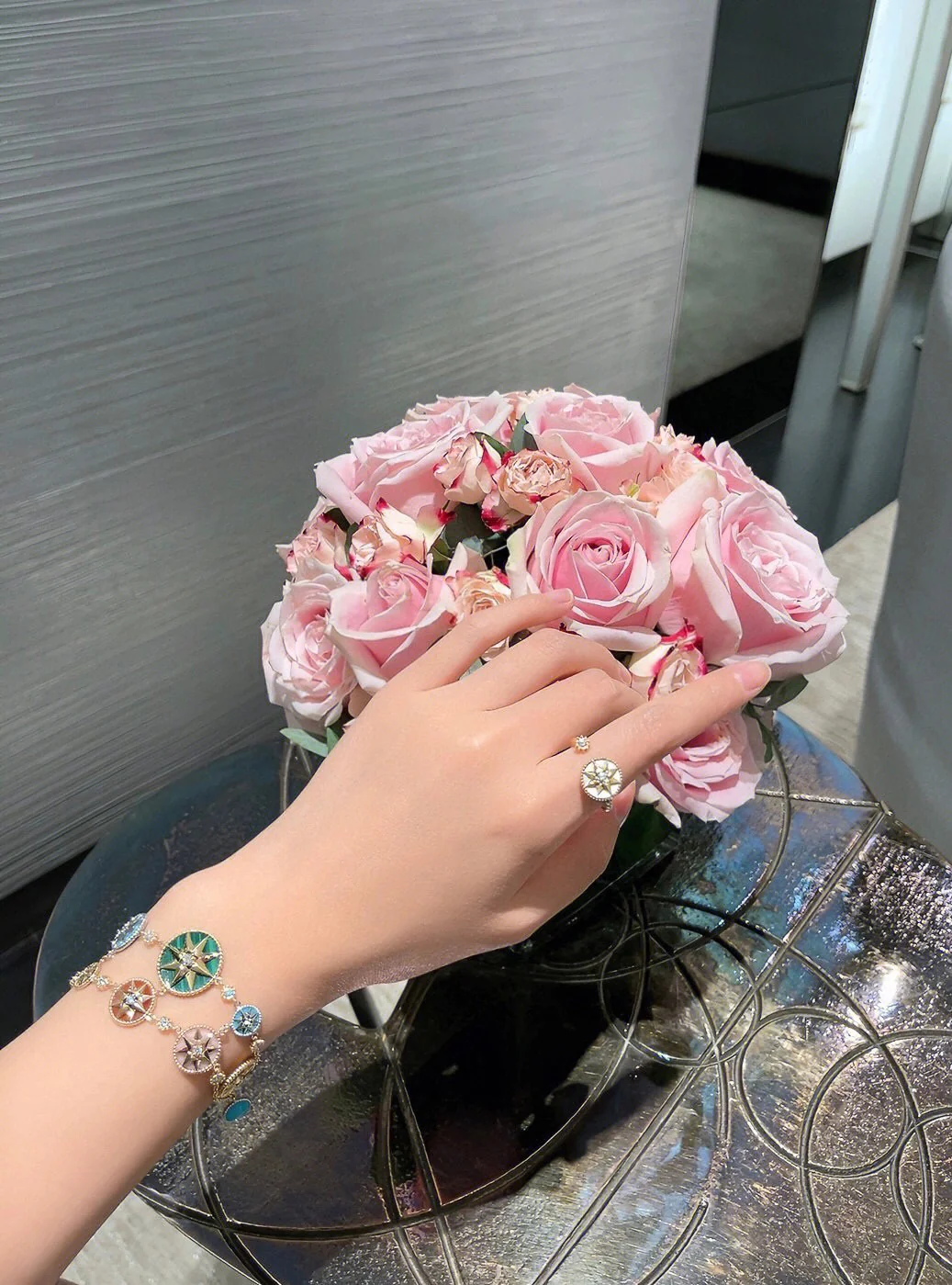 CDS094 V-Gold CD ROSE DES VENTS Bracelet for Women - ccjewelryacc