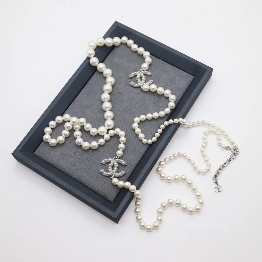 CCL009 100th anniversary long pearl necklace - ccjewelryacc