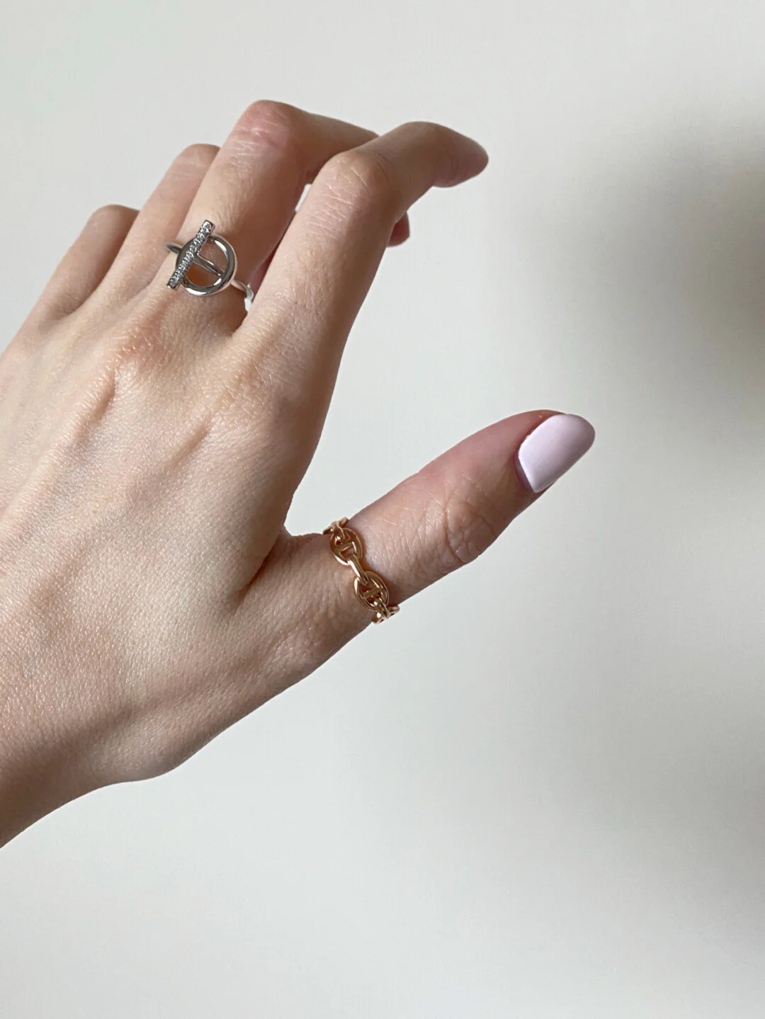 HMR013 Chaine d'ancre Enchainee ring, small model - ccjewelryacc