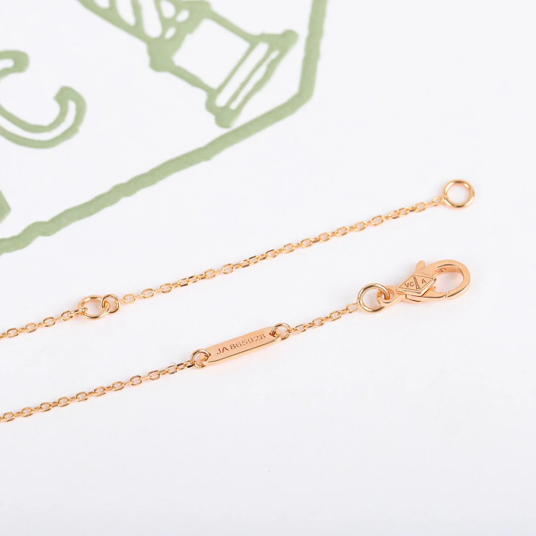 VCNS042 18k white gold/rose gold Perlee Pendant Necklace - ccjewelryacc