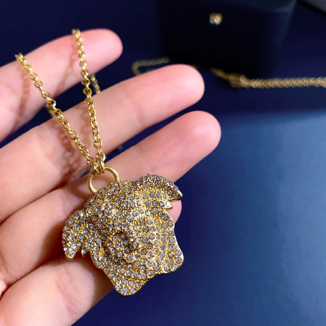 VSN014 Versace medusa chain necklace - ccjewelryacc