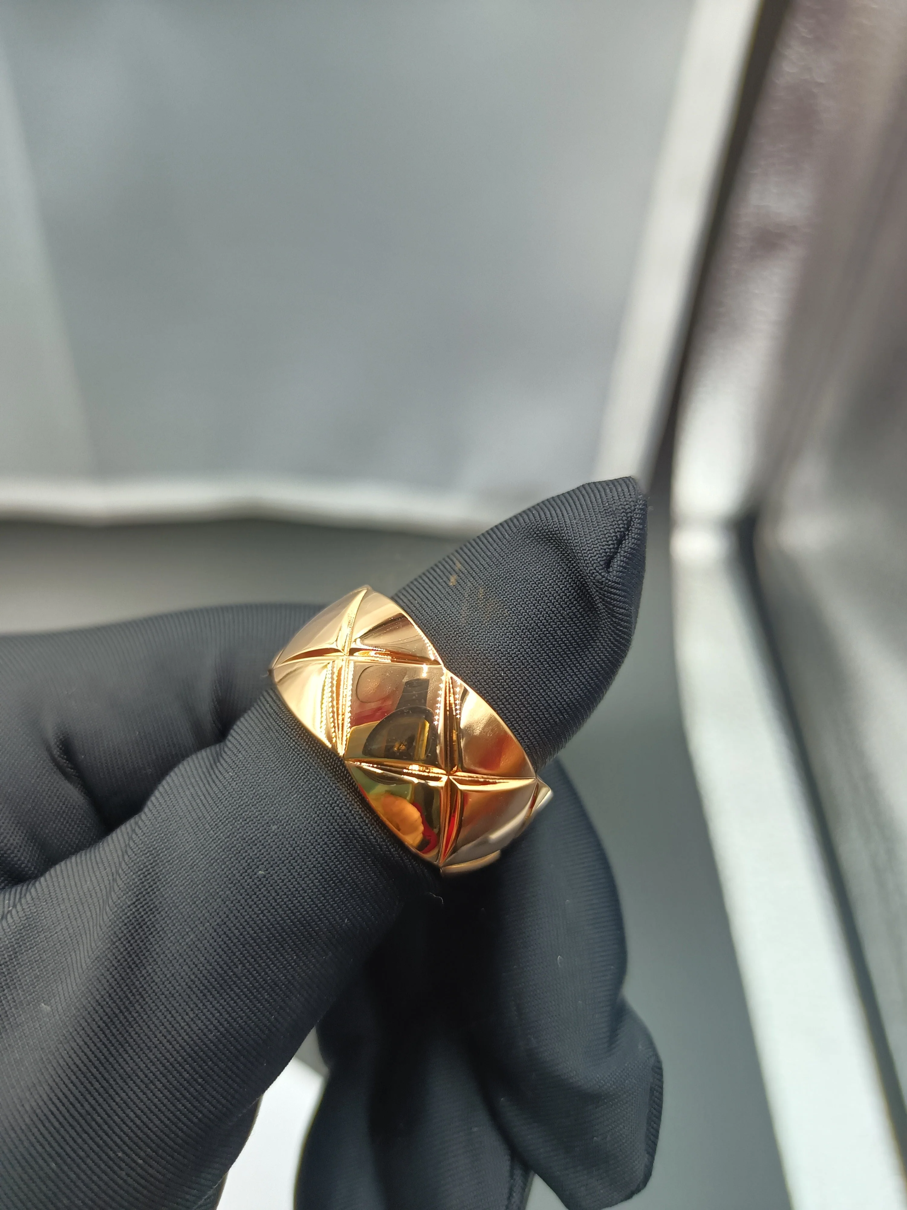 CCR8001C 11mm COCO crush ring cc ring titanium steel plating Gold - ccjewelryacc