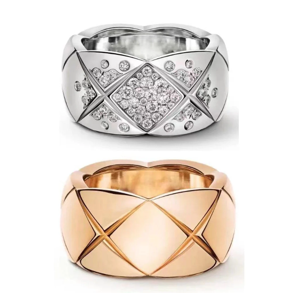 CCR8001C 11mm COCO crush ring cc ring titanium steel plating Gold - ccjewelryacc