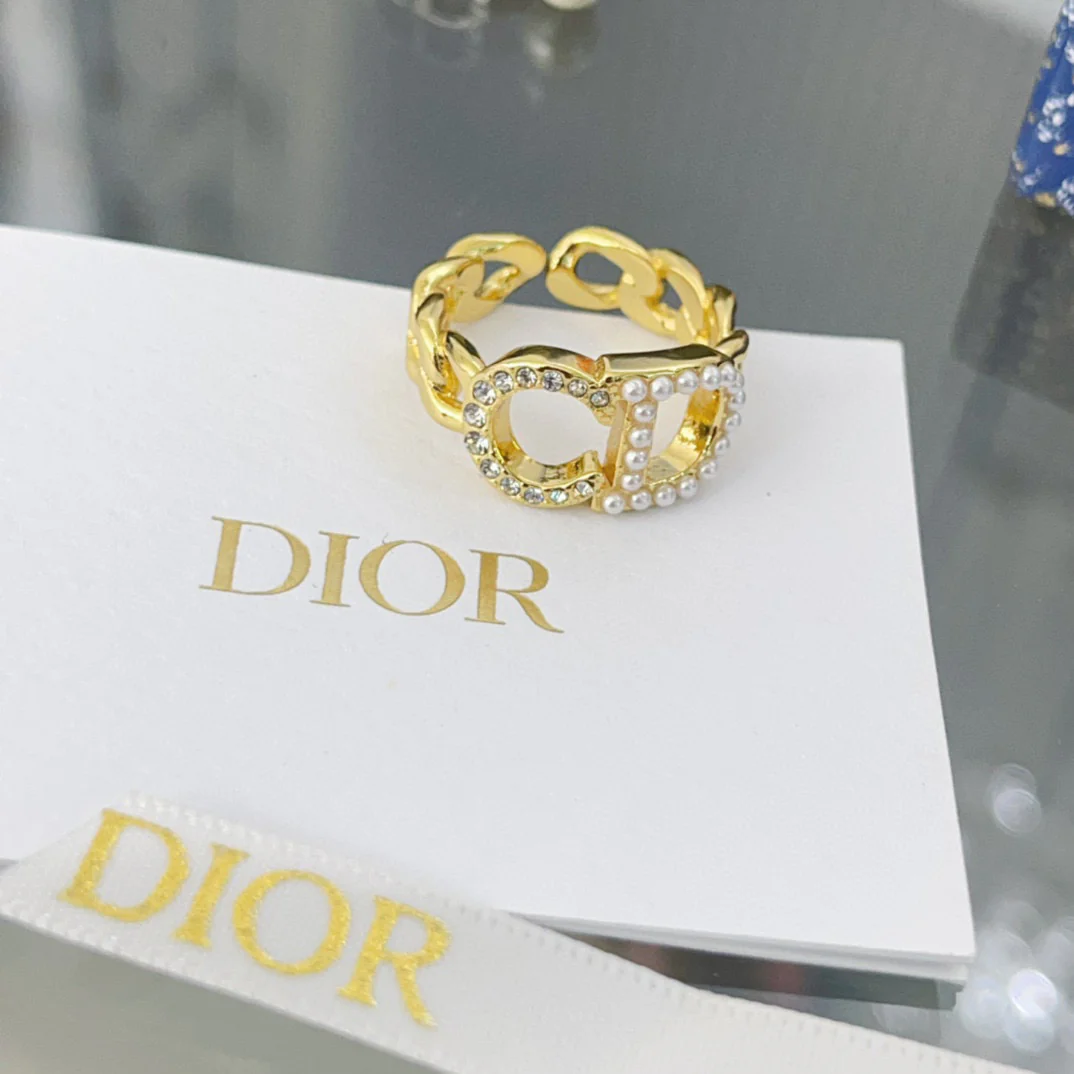 CDR009 Christian dior pearl and crystal ring - ccjewelryacc