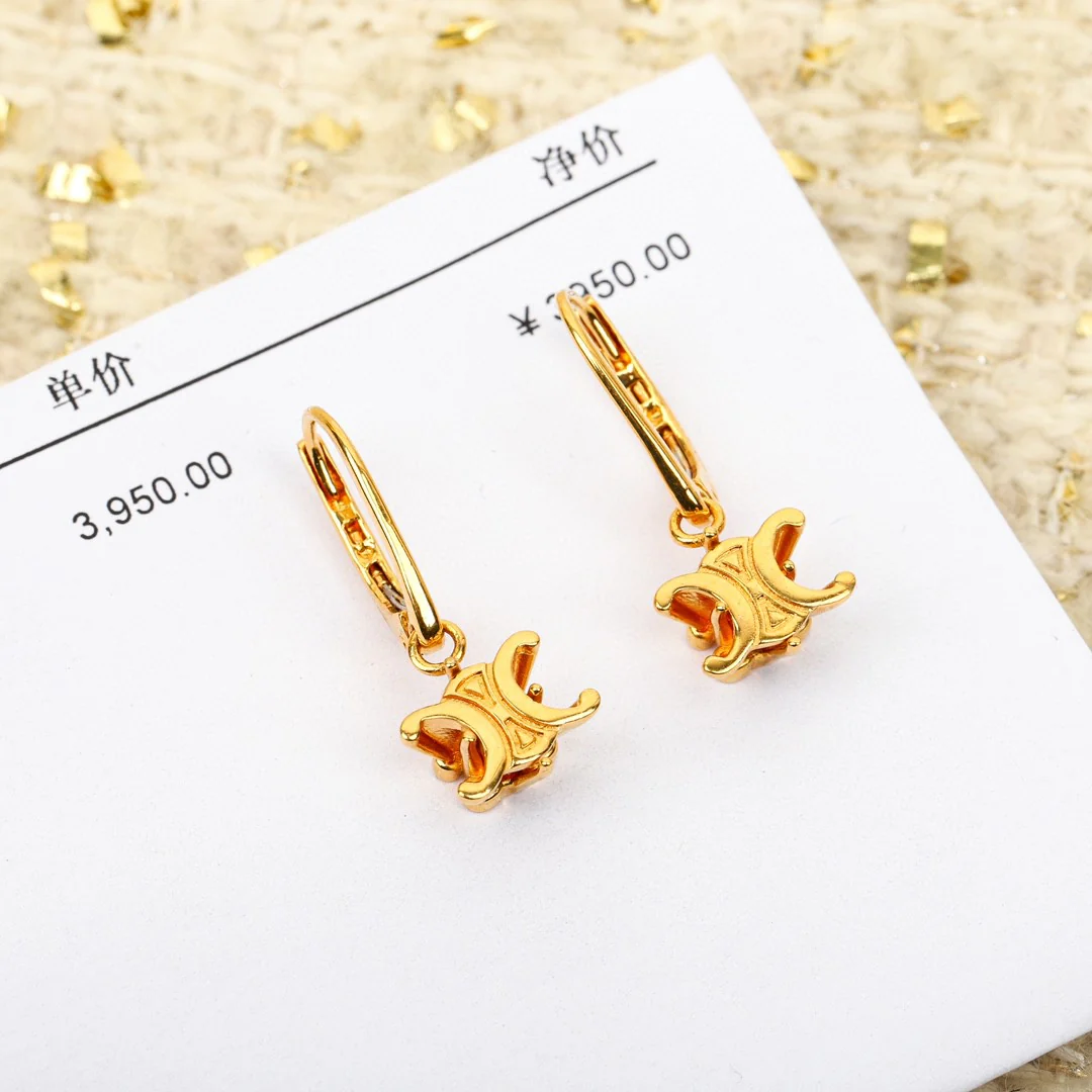 CLE021 CELINE Triomphe drop earring - ccjewelryacc