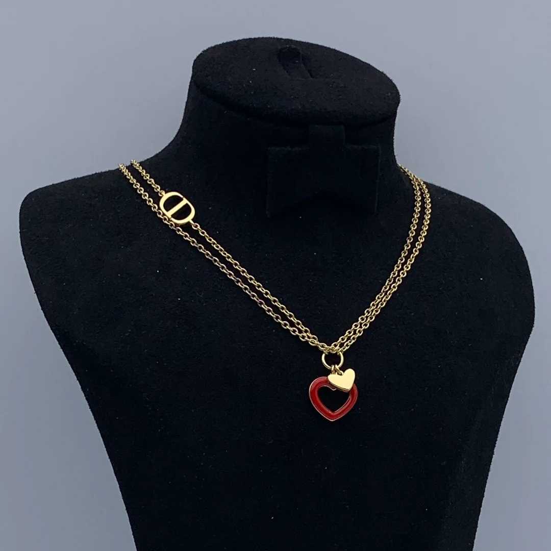 CDN280 High quality Luxury Designer CD Pendant Necklace For Women - ccjewelryacc