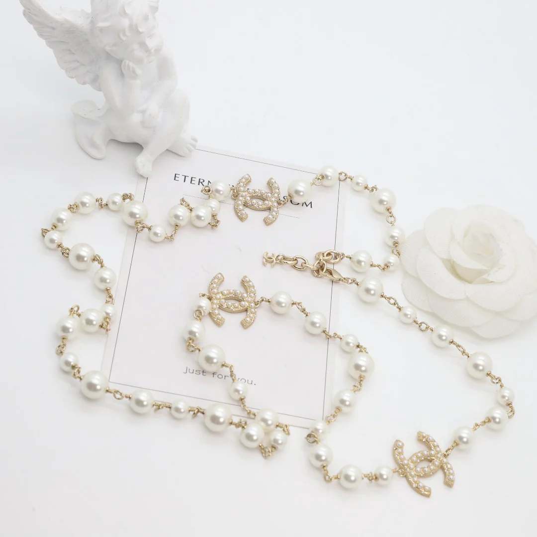 CCL034 100th anniversary pearl necklace Long chain - ccjewelryacc