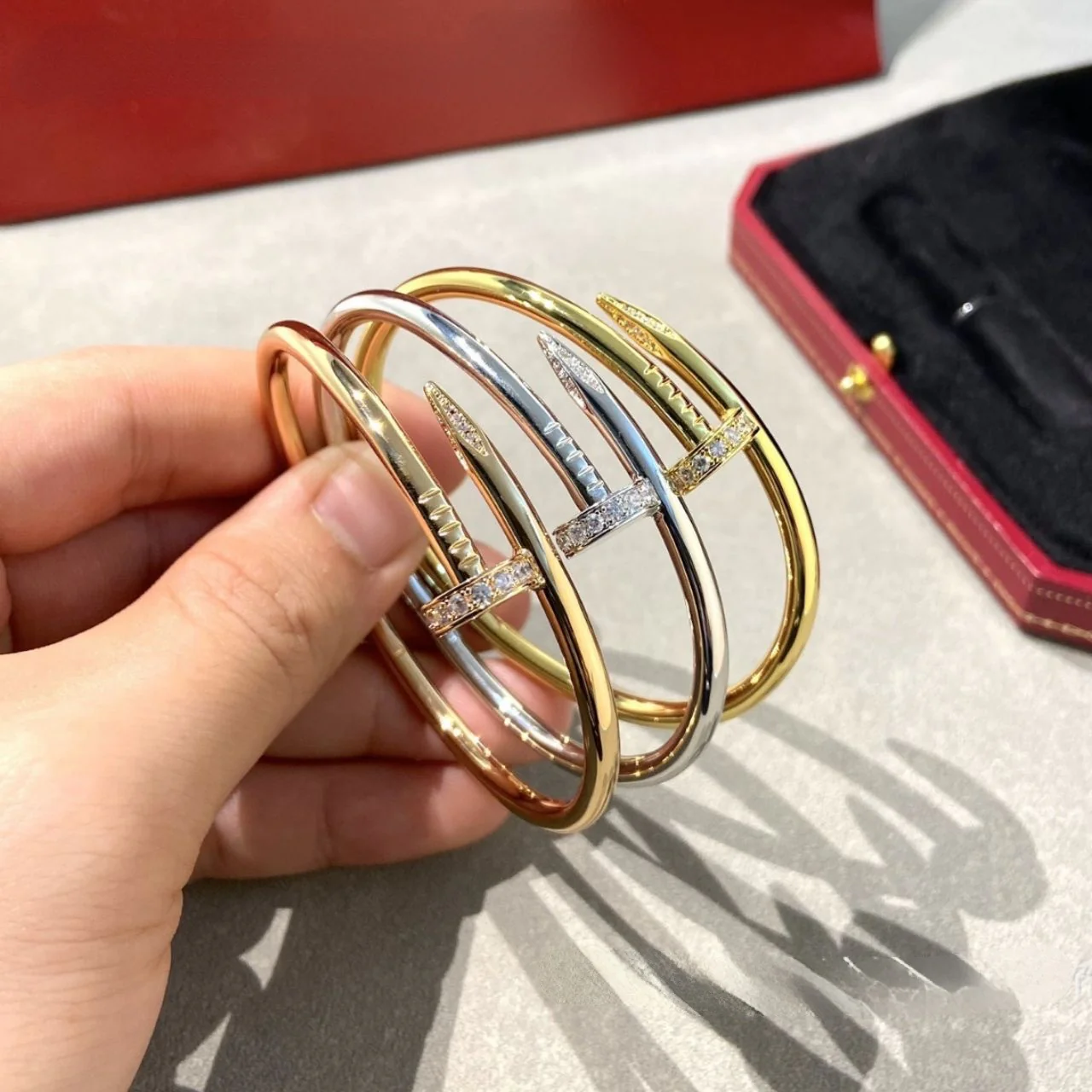 KB8001B High Version High Quality Nail Bangle Bracelet for Women men - ccjewelryacc