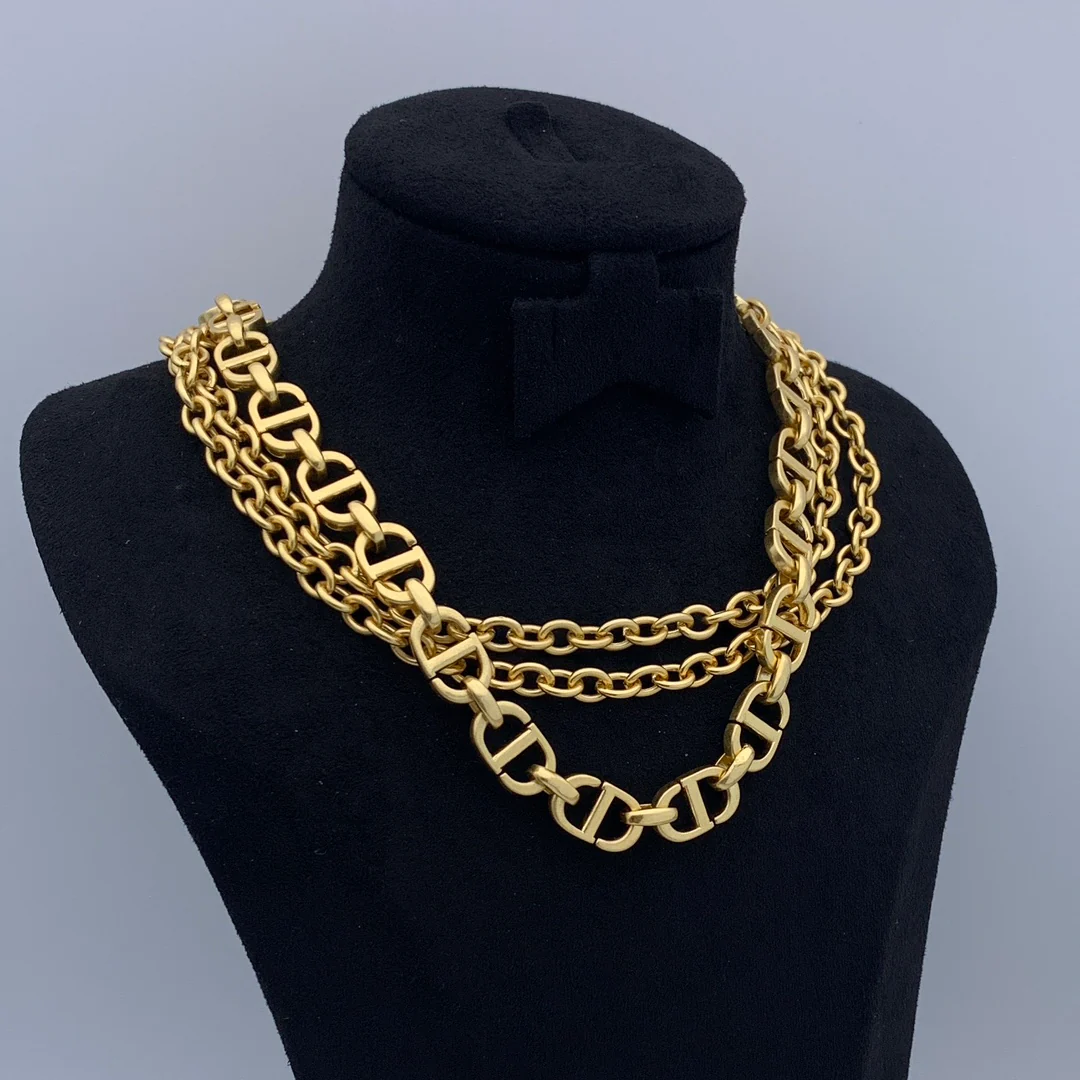 CDN216 High quality CD Multi-layer stack Choker Necklace - ccjewelryacc