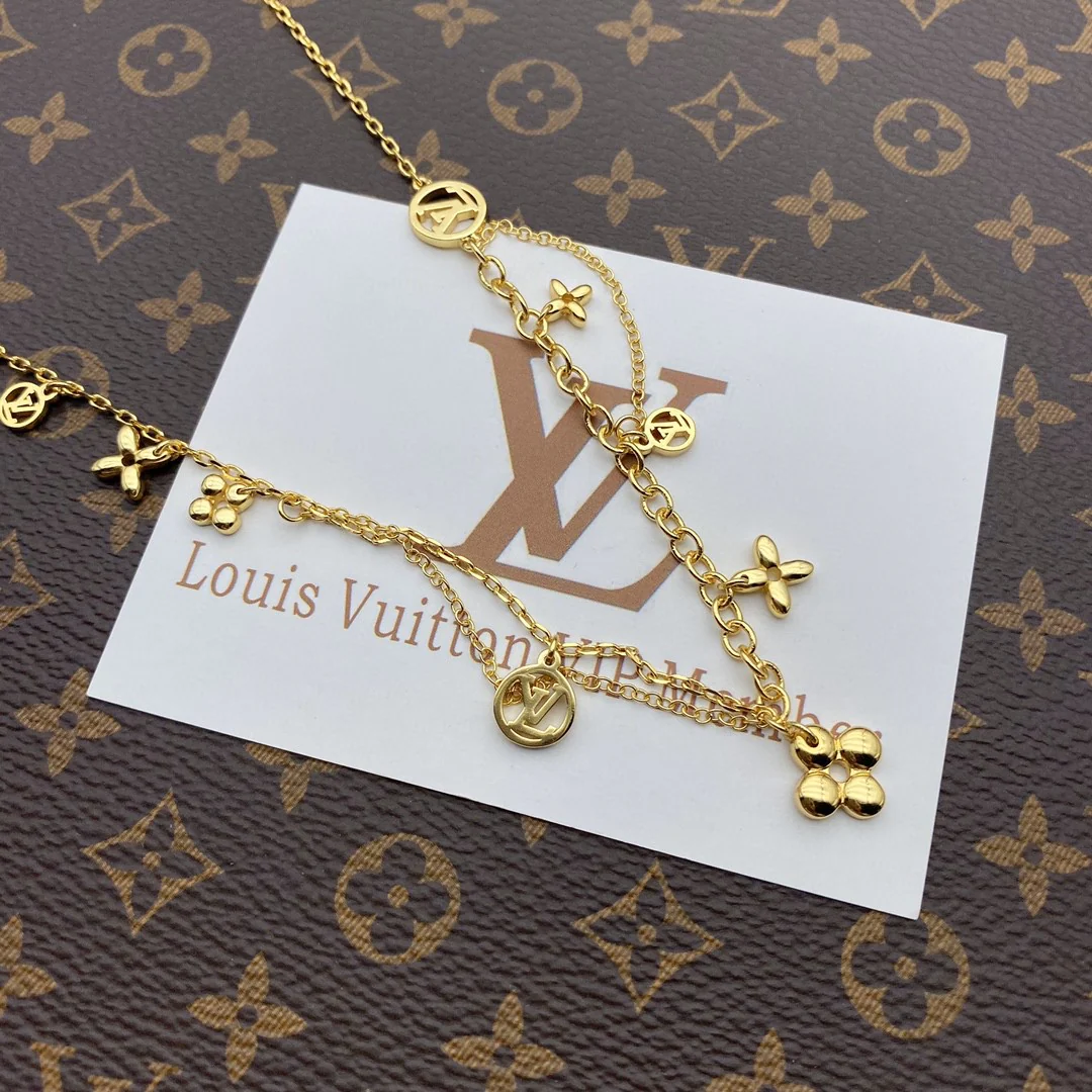 High Quality Luxury Designer Jewelry Set Women charm Necklace Bracelet LVT002 - ccfashionjewelry