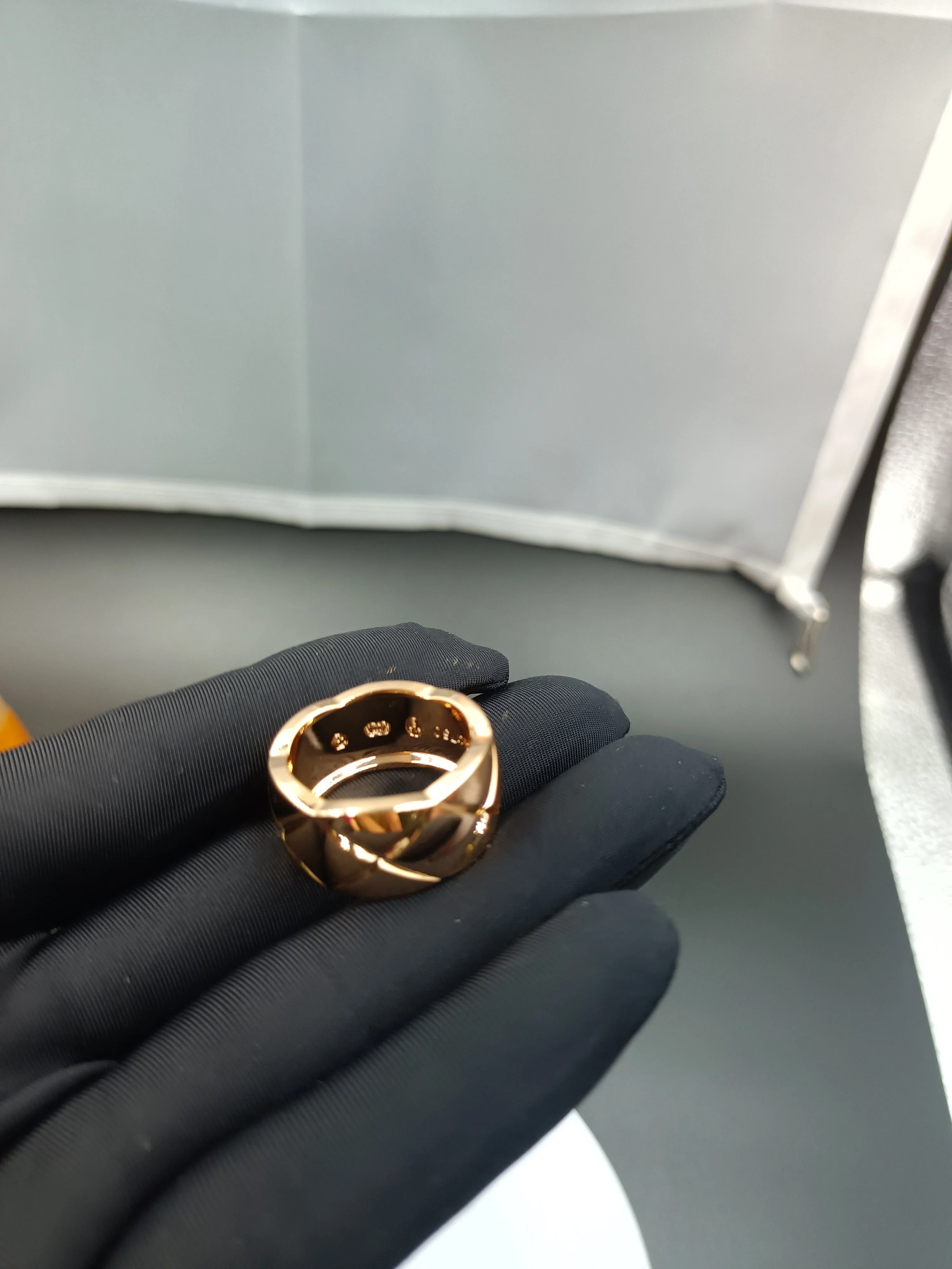 CCR8001C 11mm COCO crush ring cc ring titanium steel plating Gold - ccjewelryacc