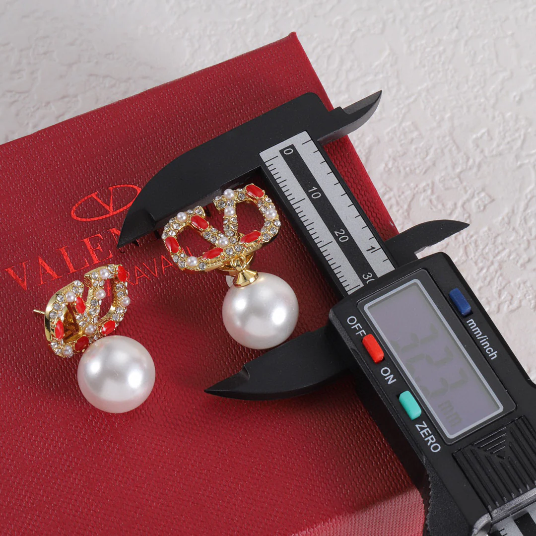 VTE040 valentino pearl drop earrings - ccjewelryacc