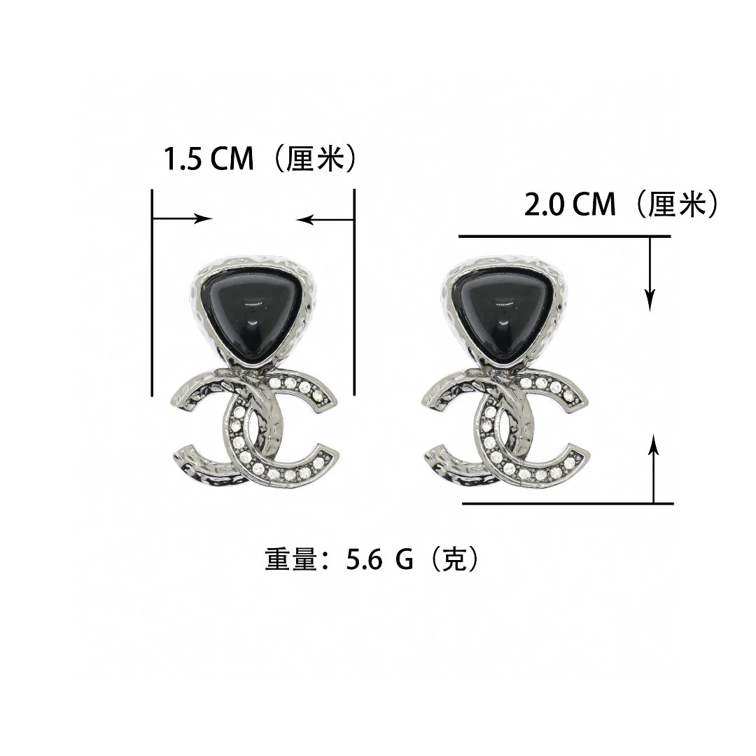 CCE475 High Quality Vintage CC earring - ccjewelryacc