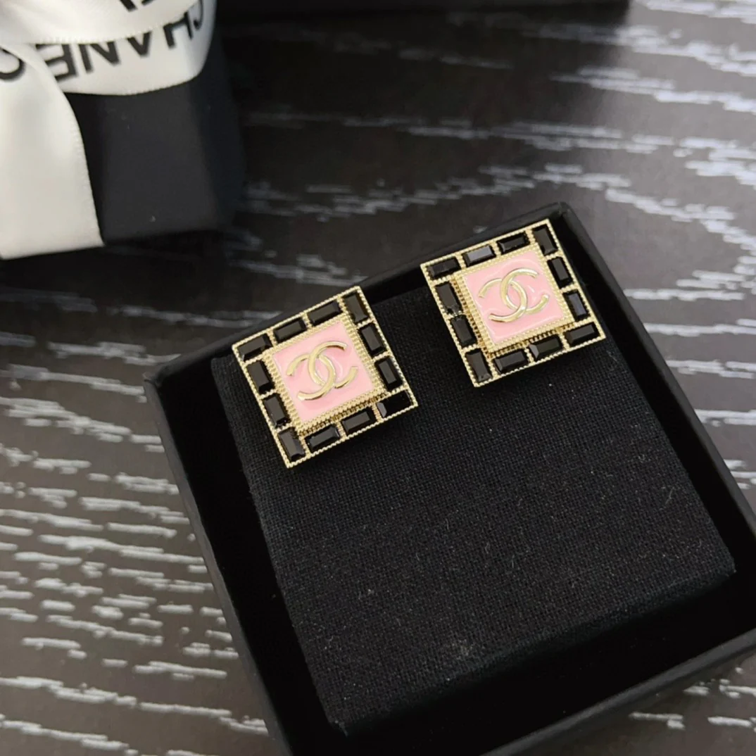 CCE146 Square CC logo earring - ccjewelryacc