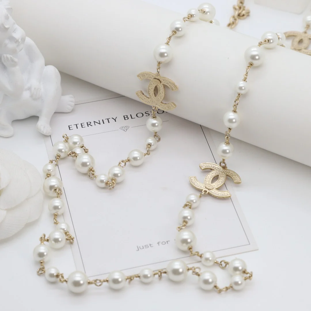 CCL034 100th anniversary pearl necklace Long chain - ccjewelryacc