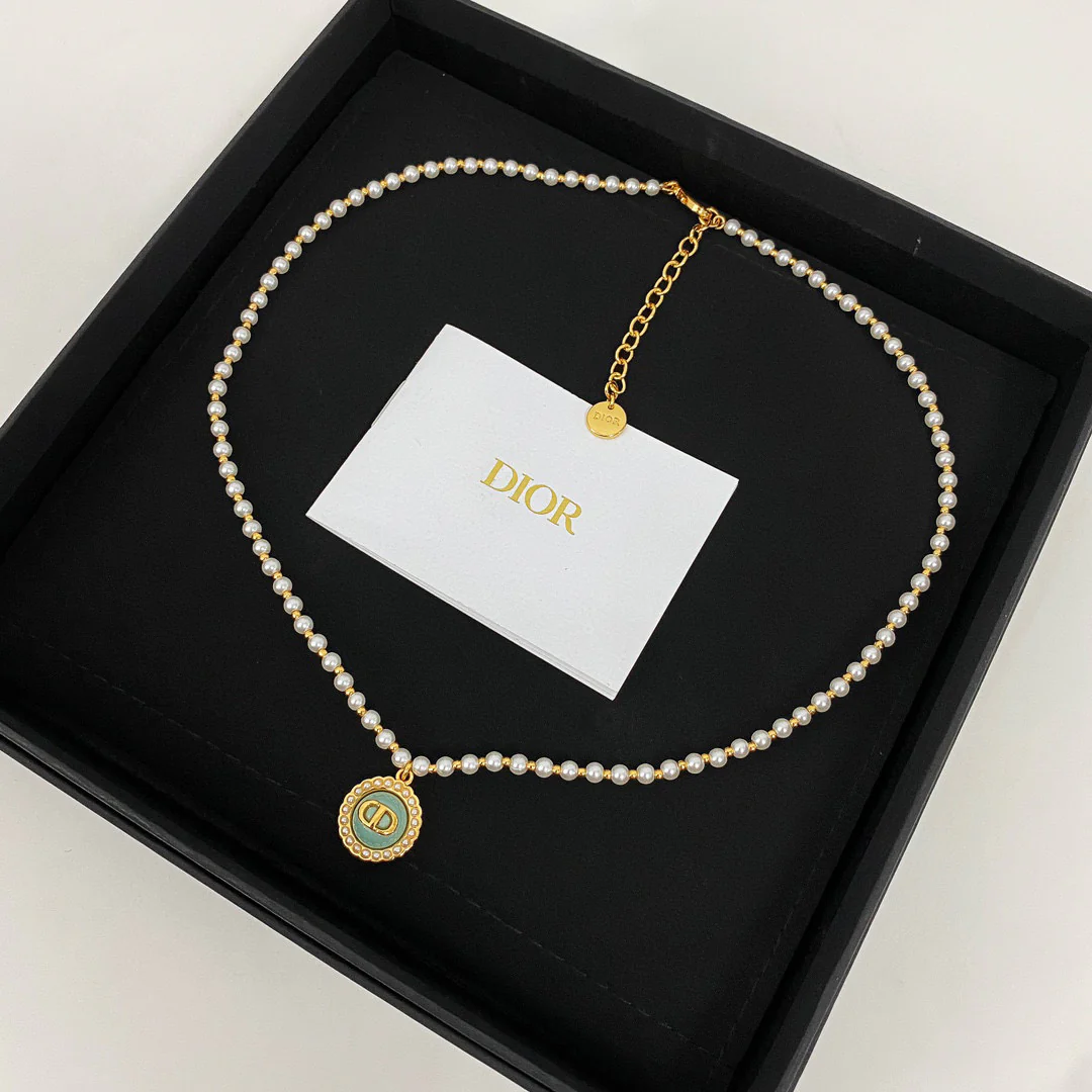 CDN313  High Quality Designer CD Pearl Necklace for Women - ccjewelryacc