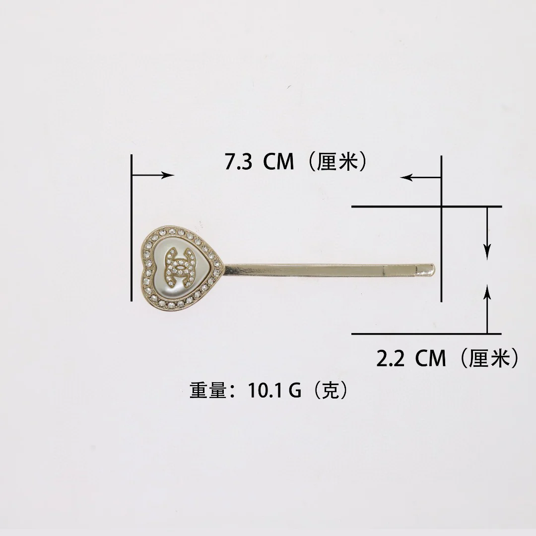 CCH006 Crystal heart with CC logo hair jewelry hair clip hair accessories - ccjewelryacc