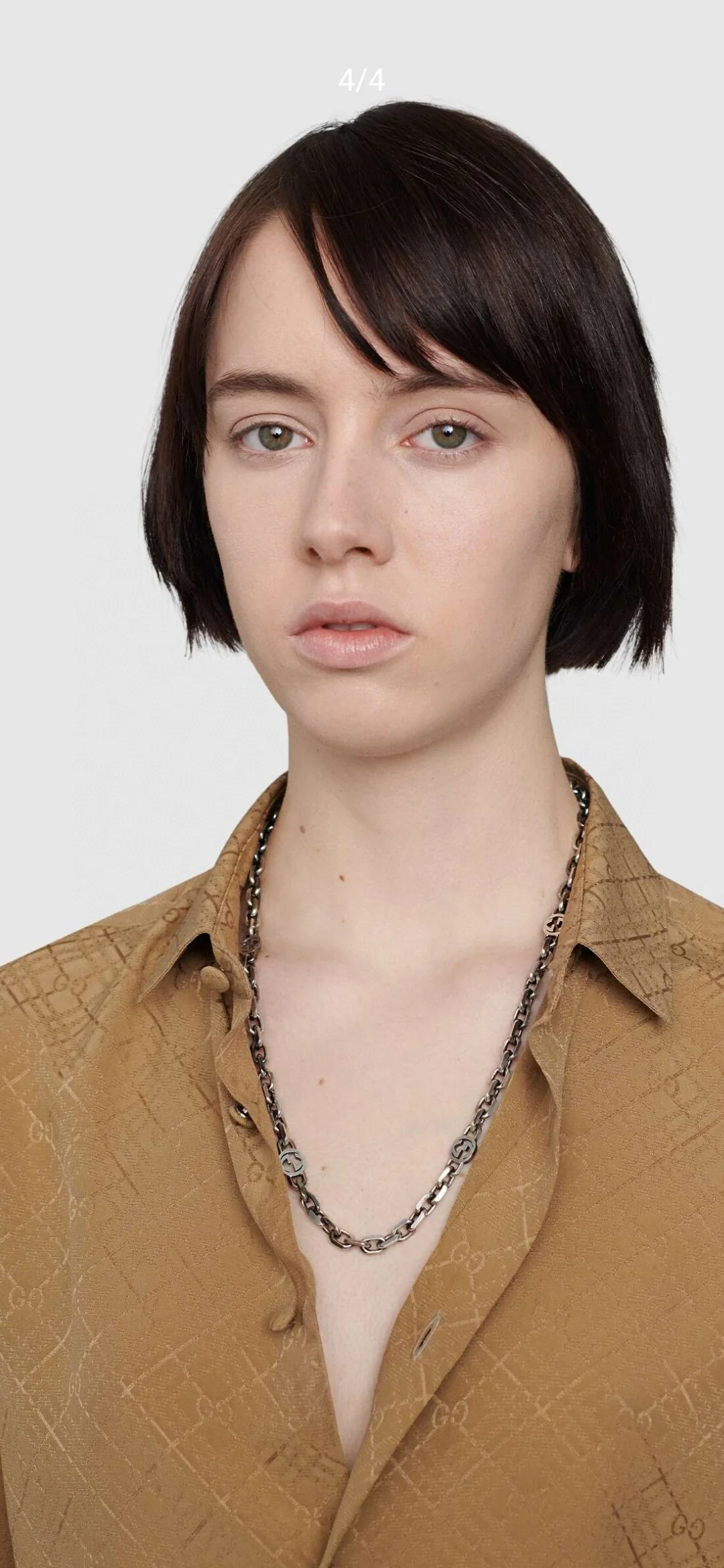 GGN034 Interlocking G Chain Necklace 5 motif - ccjewelryacc