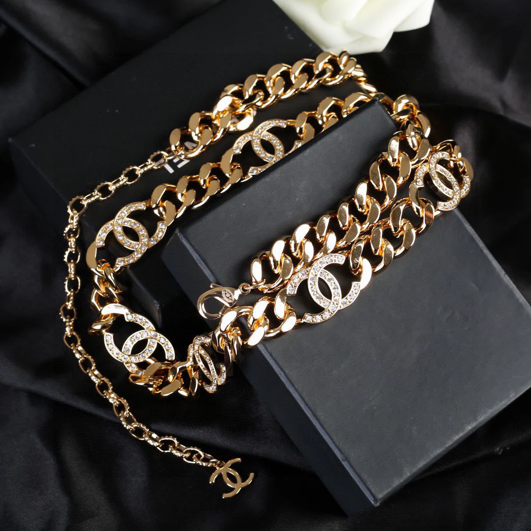 CCW049 CC logo Metal Waist chain Sweater chain - ccjewelryacc