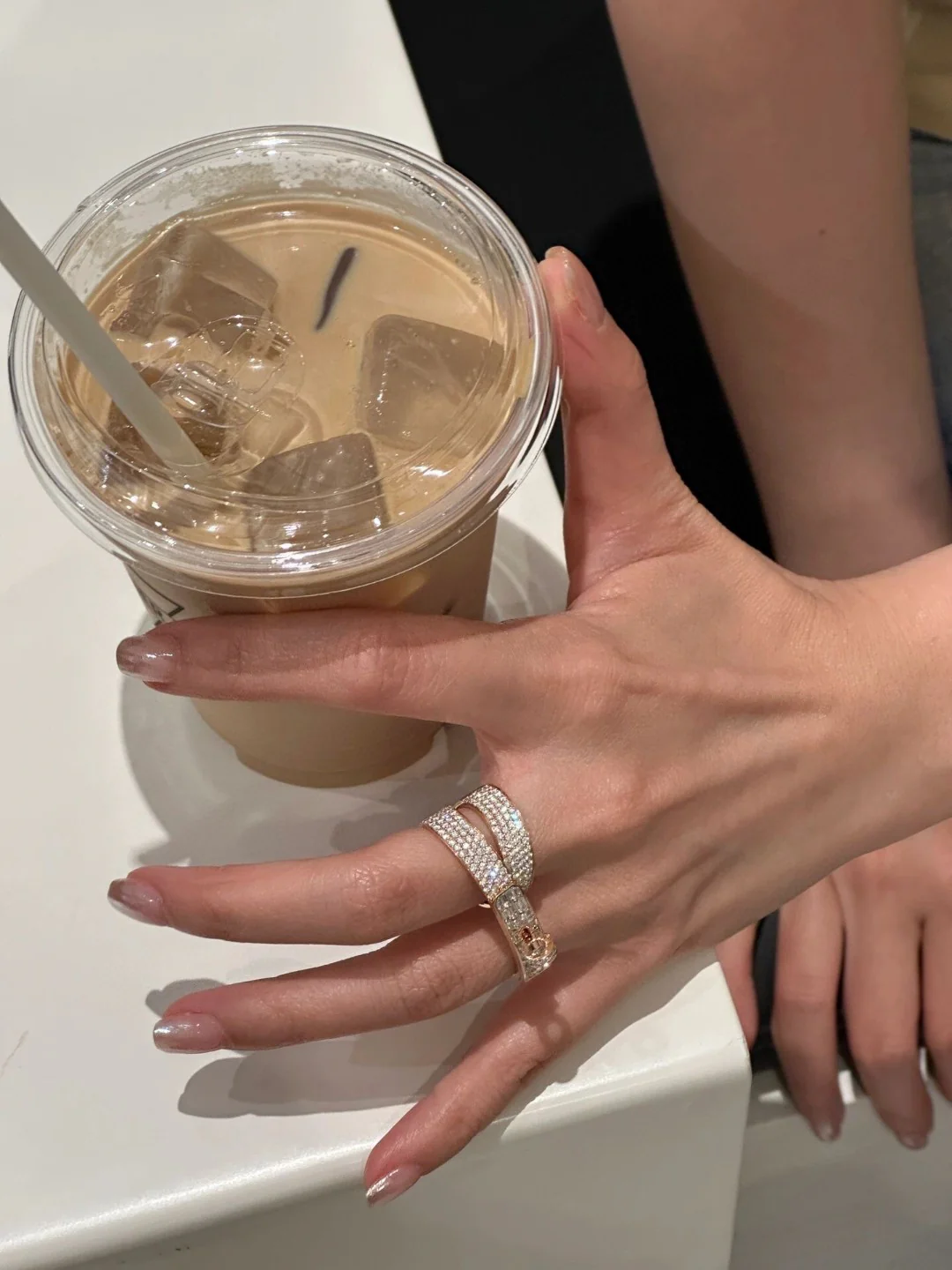 HMRS002 S925 Sterling Silver Kelly Gavroche Double rings - ccjewelryacc