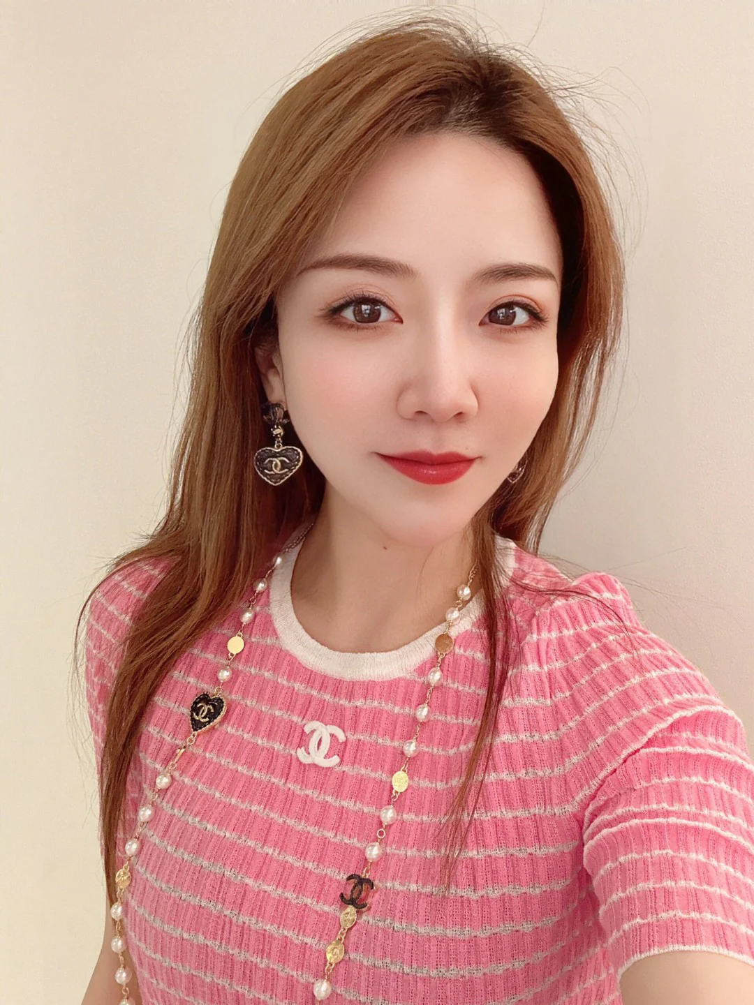 CCL331 24P Cowboy Jeans Heart CC sweater necklace CC long chain - ccjewelryacc