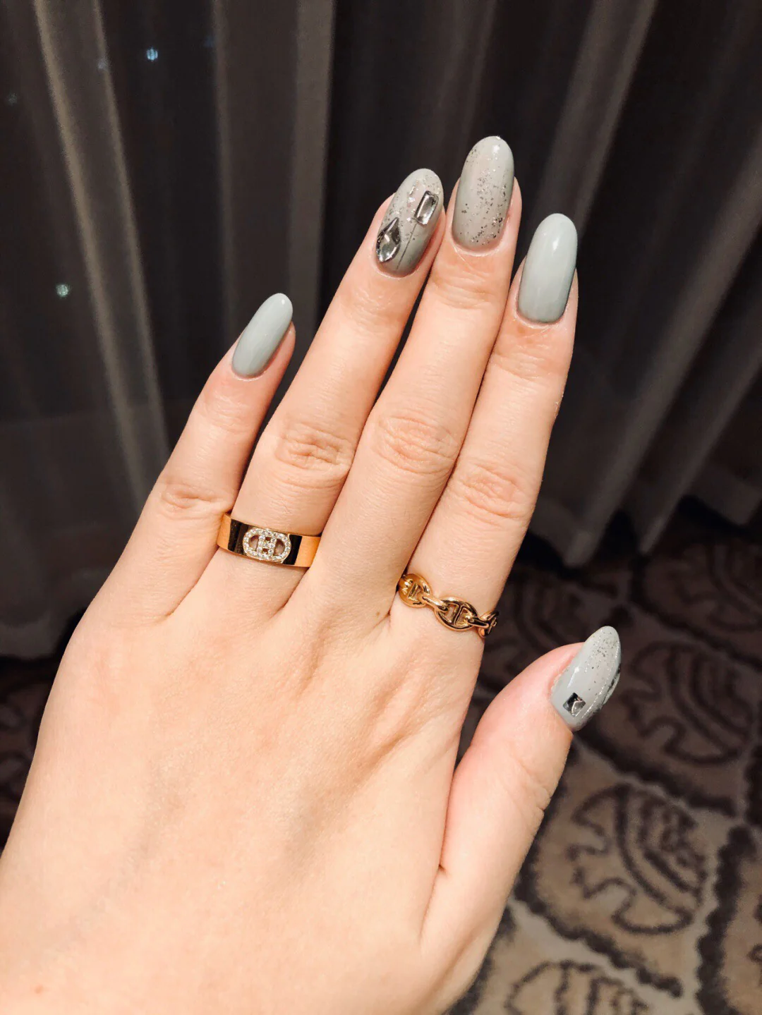 HMR013 Chaine d'ancre Enchainee ring, small model - ccjewelryacc