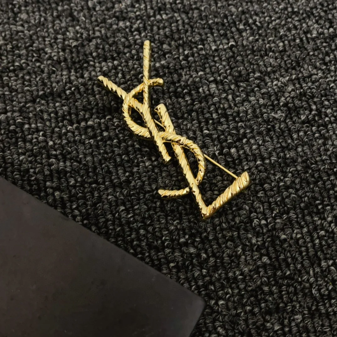 BYB040 Twist rope Metal Y booch pin - ccjewelryacc