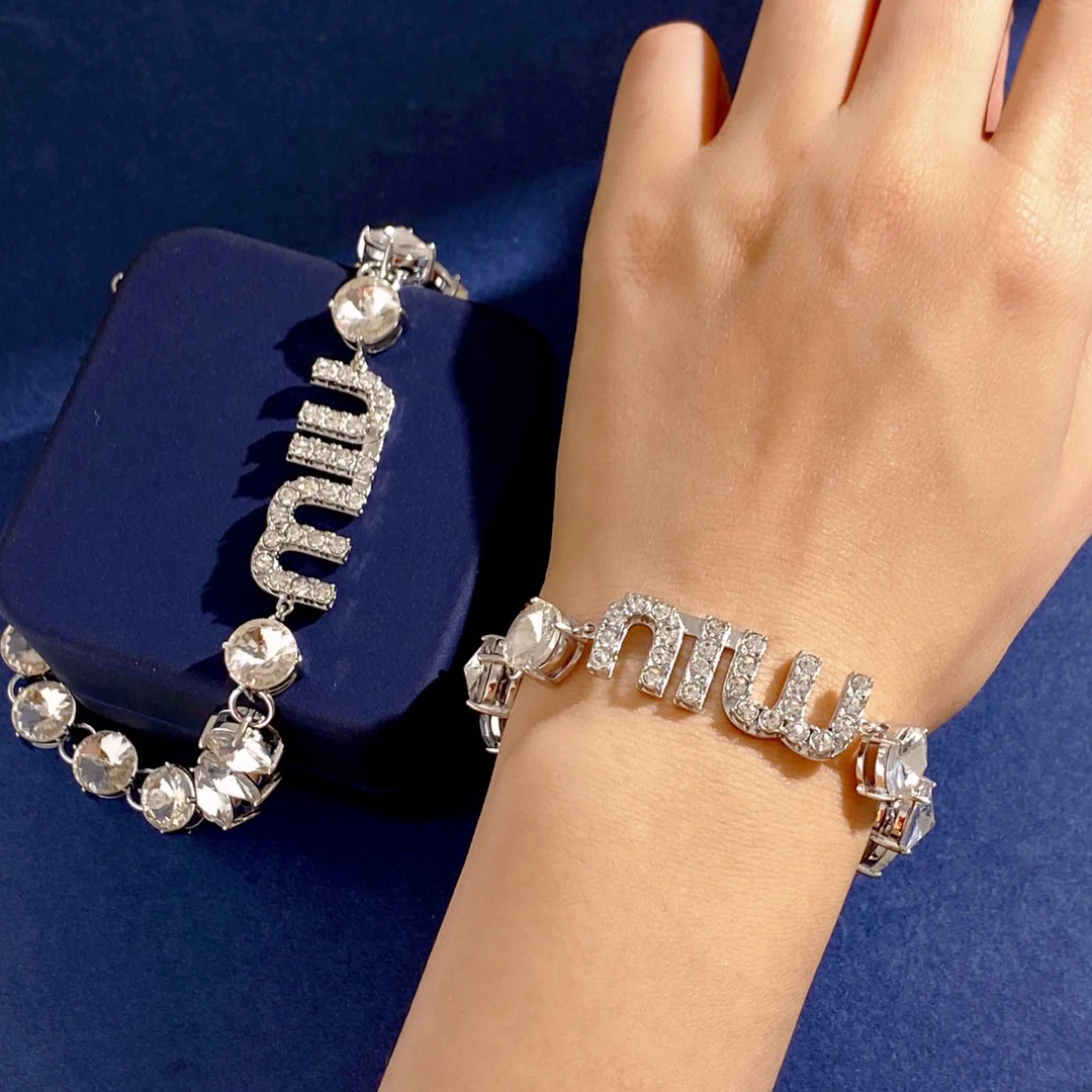 MMN003 High quality MM Full Big Diamond Choker Necklace Bracelet - ccjewelryacc