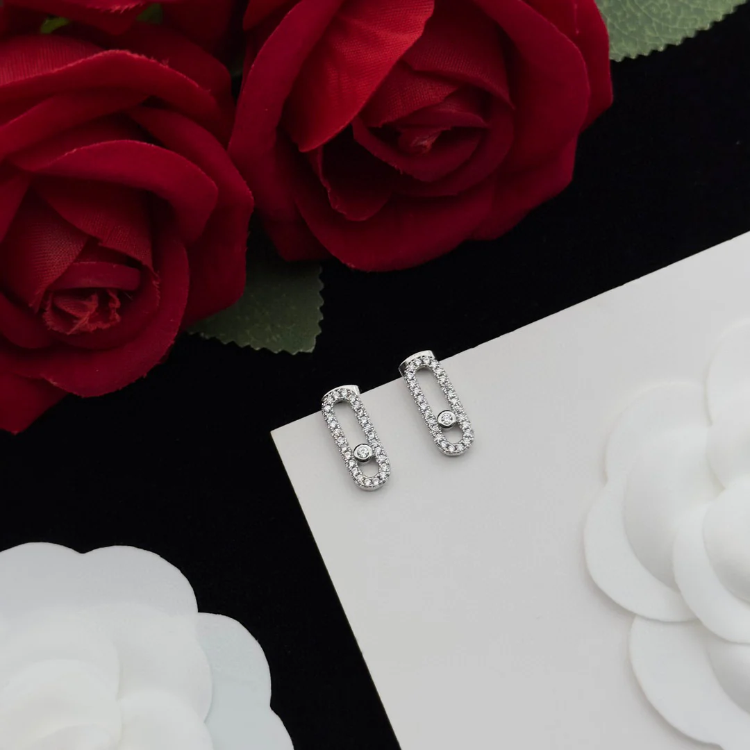 MSEV001 Move uno pavees diamond stud earring - ccjewelryacc